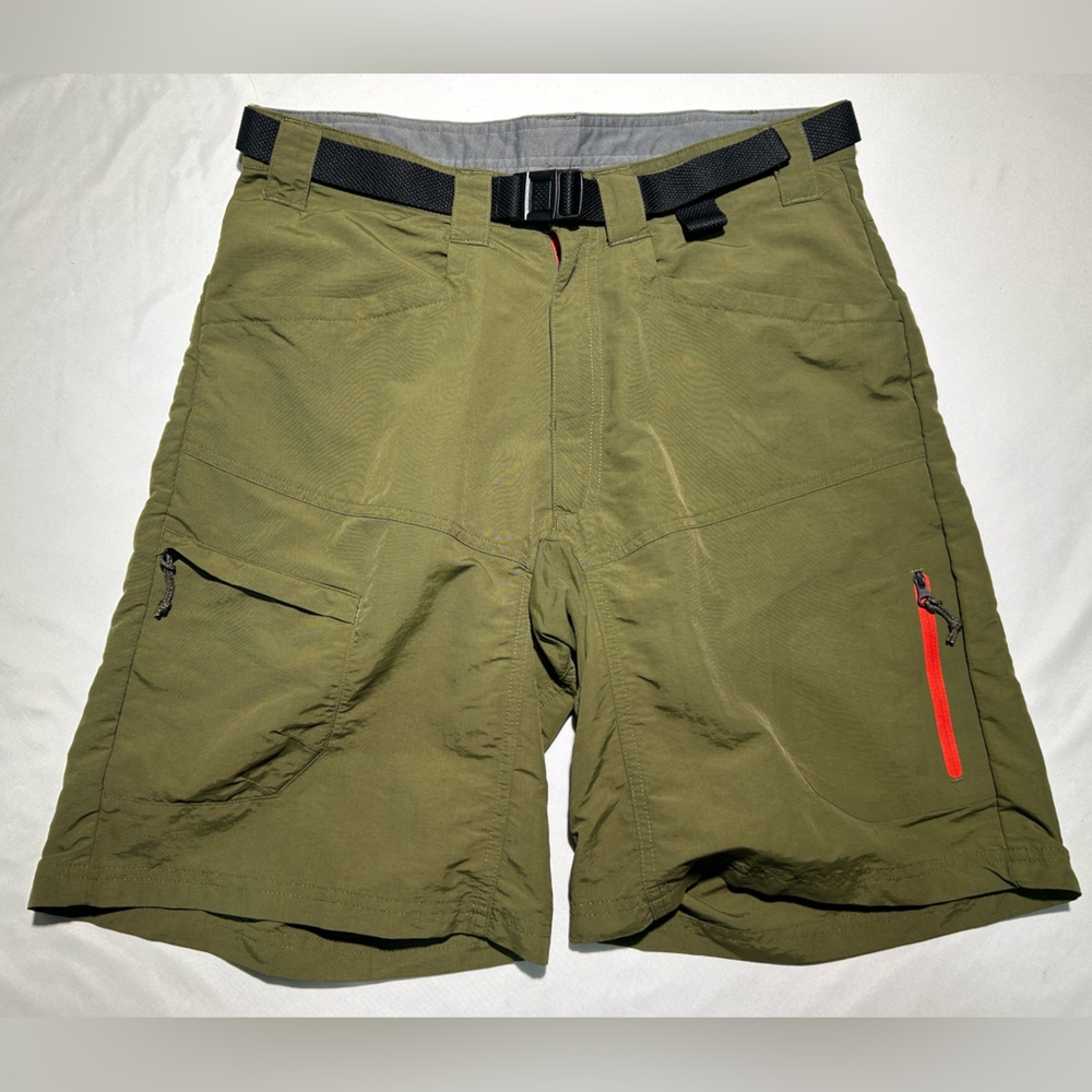 Cabela's Men's Belted Cargo Shorts 32 Olive Green Hiking Fishing Camp